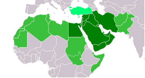 Mapa Blizky Vychod